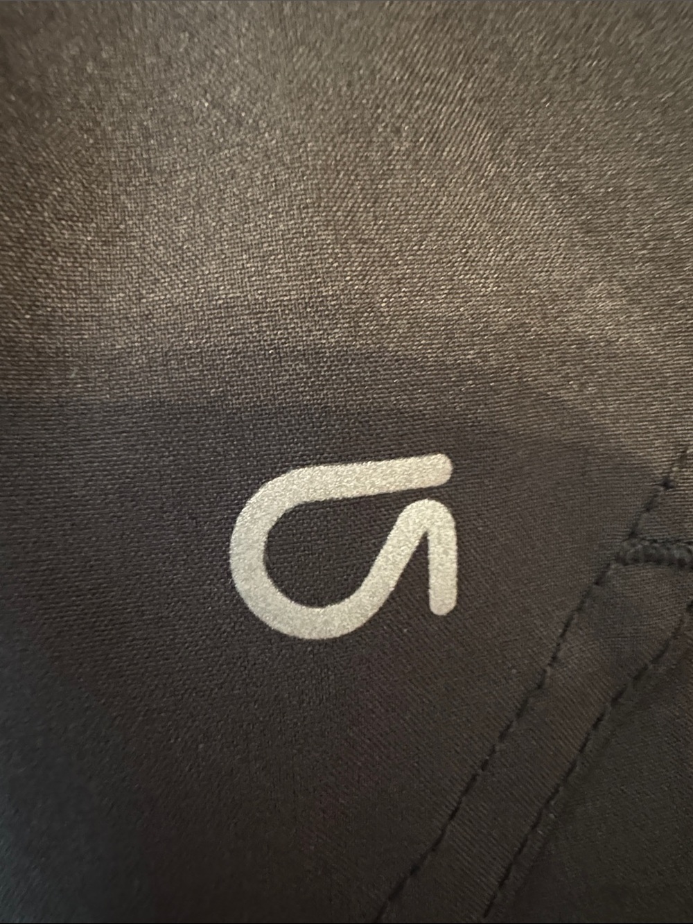Black Activewear Shorts with Reflective Logo